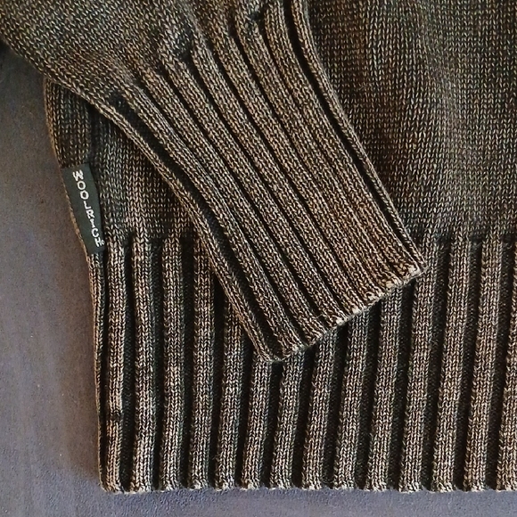 Woolrich Full-Zip Ribbed Knit Sweater - Black Acid Wash - Picture 4 of 7